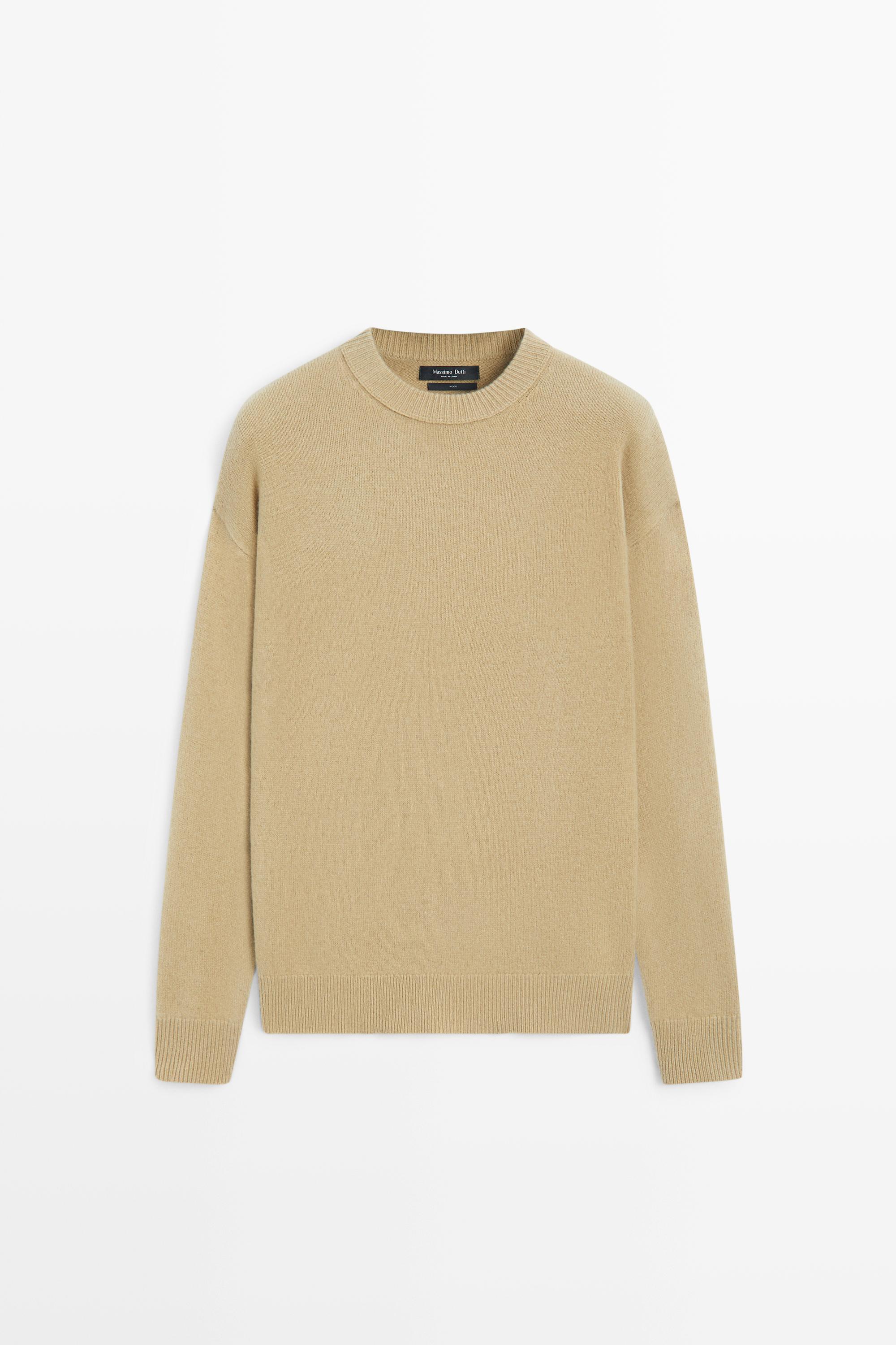 Pull en maille 100 % laine à col rond